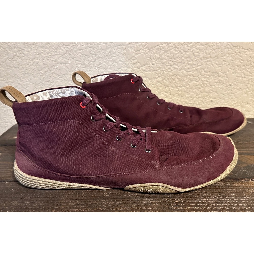 Wildling Barefoot Boots Mens 11 Burgundy Canvas Minimalist Shoes EU 44